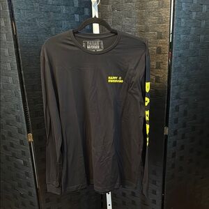 Radar Waterskis Black Graphic Long Sleeve Tee Large